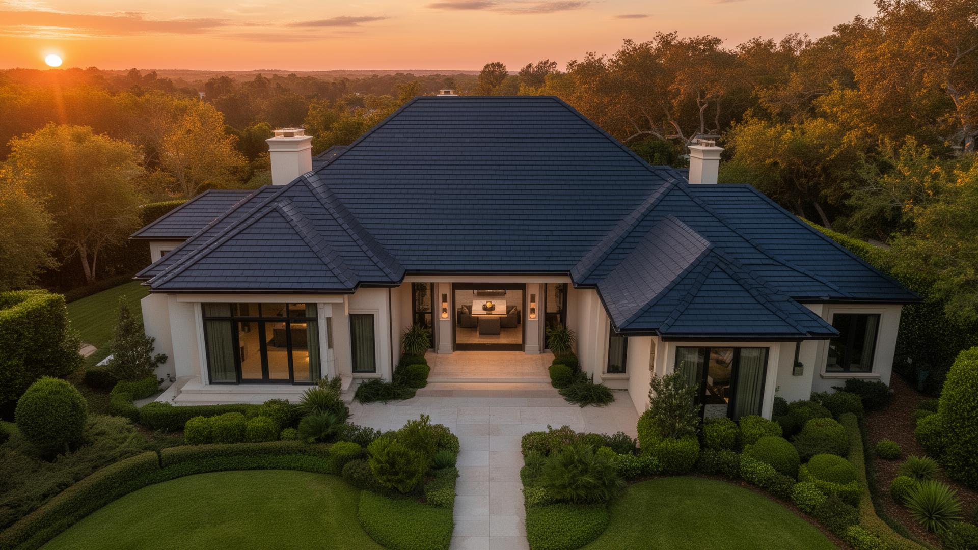 Luxury home with premium roof